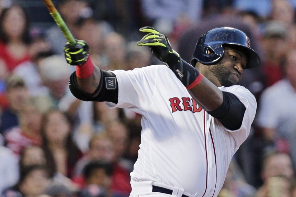 Boston Red Sox designated hitter David Ortiz is leading the majors in slugging percentage