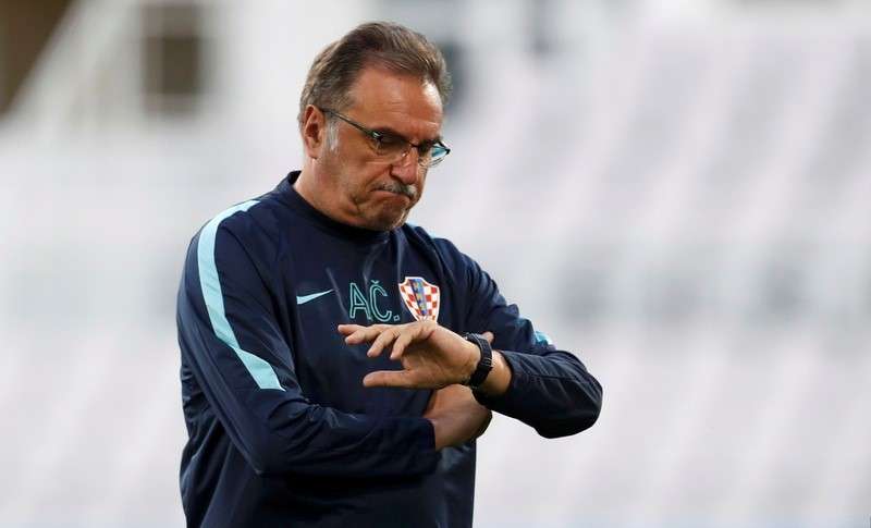 Manager Ante Cacic during Croatia's training session. REUTERS  Carl Recine