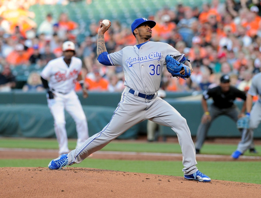 Jun 7 2016 Baltimore MD USA Kansas City Royals pitcher Yordano Ventura throws a pitch in the first inning against the Baltimore Orioles at Oriole Park at Camden Yards. Mandatory Credit Evan Habeeb-USA TODAY Sports