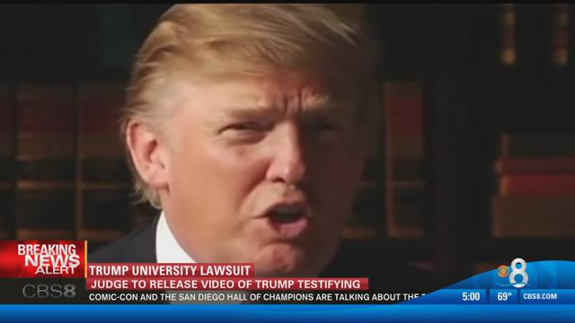 Trump University: Judge to release video of Trump testifying