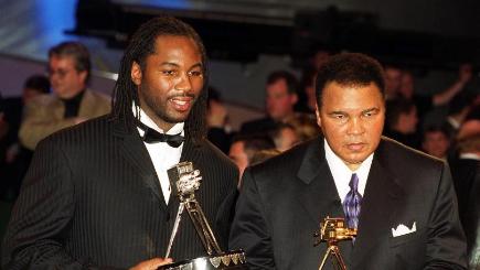 Lennox Lewis with Muhammad Ali