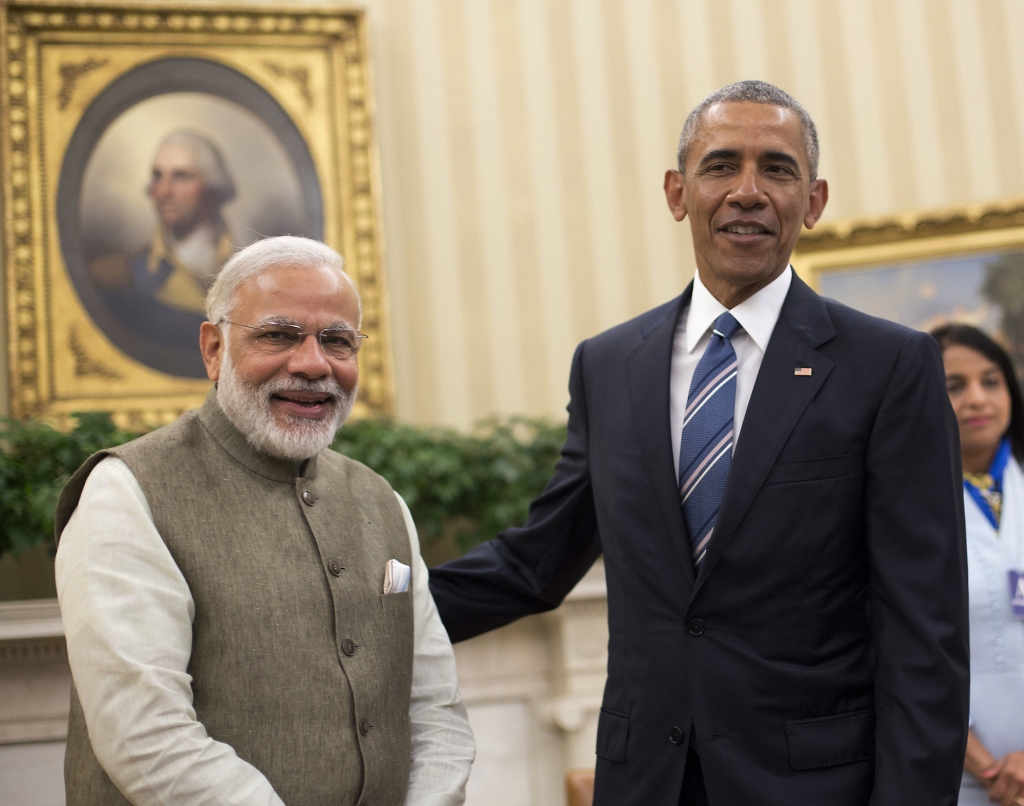 President Barack Obama meets with Indian Prime Minister India Narendra Modi in the Oval Office of the White House in Washington Tuesday