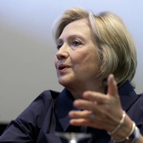 Democratic presidential candidate Hillary Clinton speaks during an interview with The Associated Press in Cedar Rapids Iowa. Over the months Clinton misstated key facts about her use of private email and