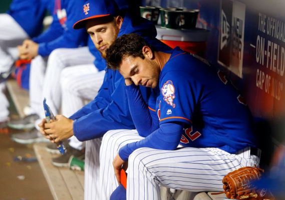 Steven Matz of the New York Mets sits