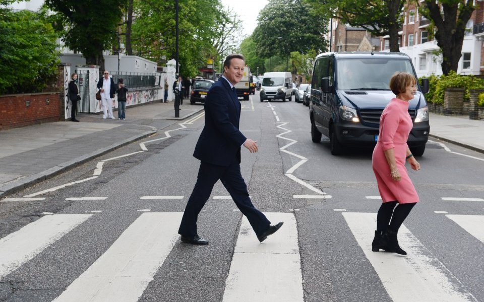 David Cameron Visits Abbey Road Studios