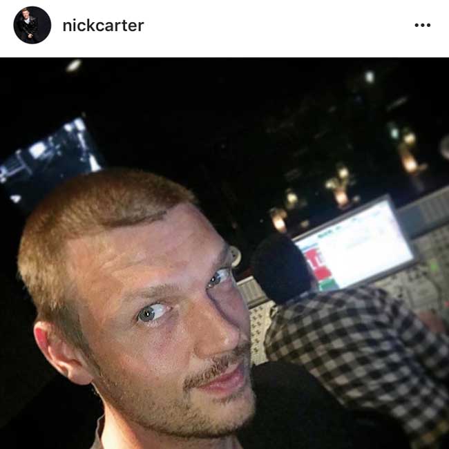 Nick Carter in studio