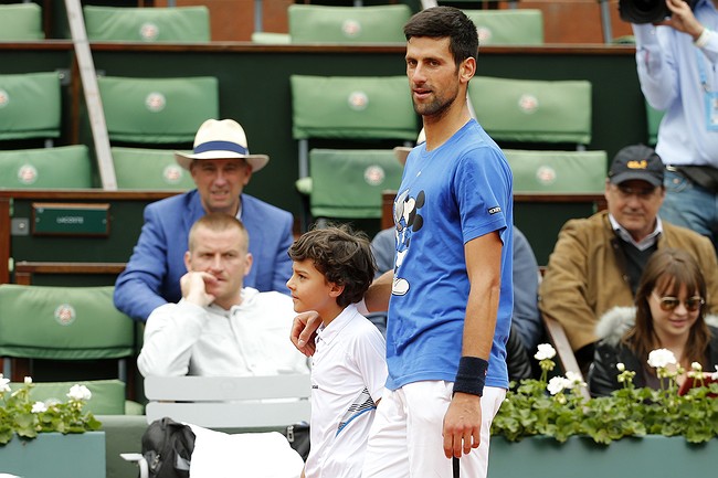 The Latest: Djokovic struggling with his serve