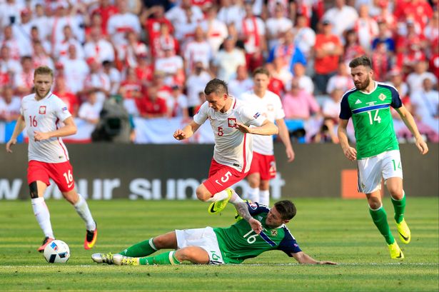 Oliver Norwood in action for Northern Ireland