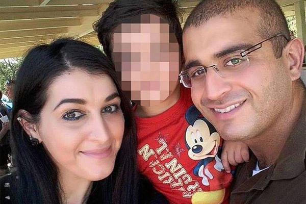 Omar Mateen right with his wife Noor Zahi Salman and their son. Facebook