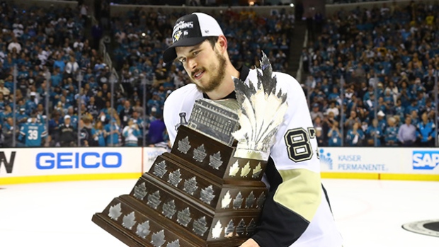 Sidney Crosby of the Pittsburgh Penguins won the Conn Smythe Trophy as playoff MVP Sunday when his team won the Stanley Cup in Game 6