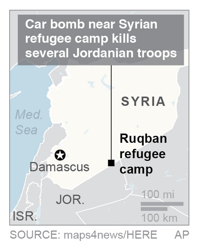 Car bomb in Jordan kills several guards on Syrian border - army