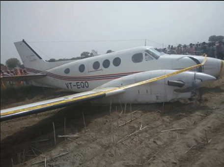 Air Ambulance with 7 people on board crash lands in Delhi's Najafgarh