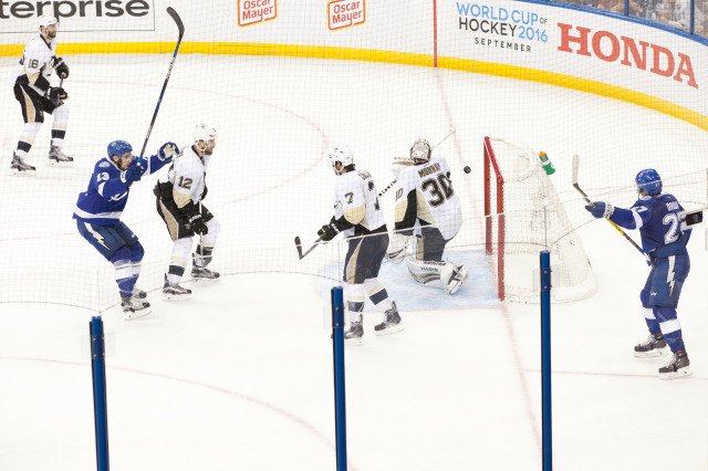 Jonathan Drouin offsides on goal as Penguins win challenge