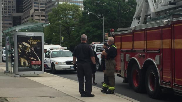 Police now have one man in custody who they walked out of the University of Toronto's faculty of law building