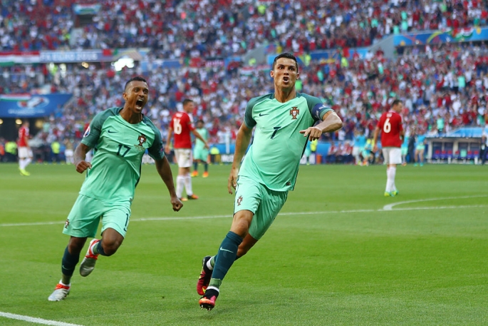 Portugal forwards Cristiano Ronaldo and Nani