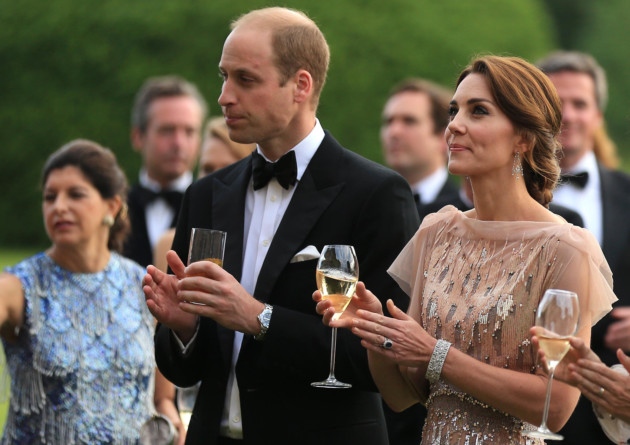 Prince William and the Duchess of Cambridge at tonight