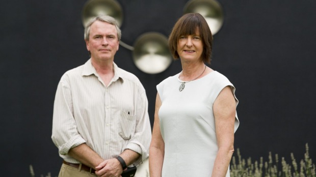 Professor David Mc Clelland and Professor Susan Scott at the ANU Centre for Gravitational Physics