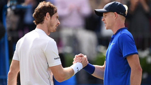 Queens&#039 Club Championship Andy Murray hails Kyle Edmund after winning all British clash