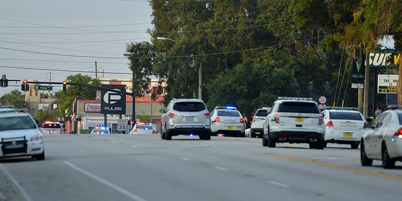 Police officers outside Pulse nightclub in Orlando