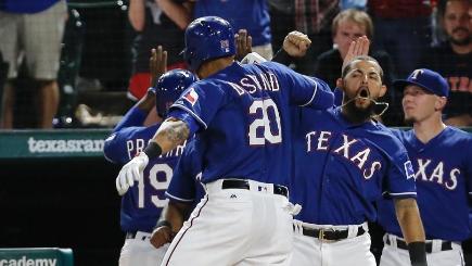 Texas Rangers celebrate their victory