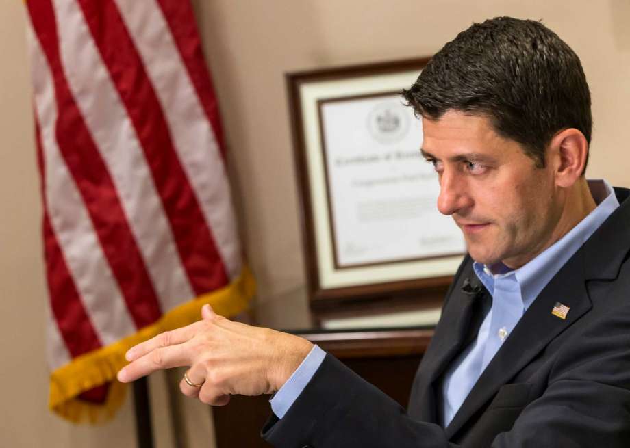 House Speaker Paul Ryan R-Wis. speaks during an interview with The Associated Press in Janesville Wis. Ryan is proposing an overhaul of the nation's poverty programs the first of several policy plans aimed at