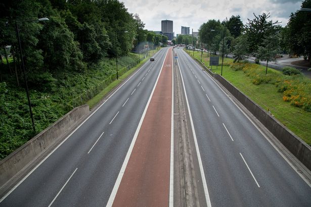 Roads in Bristol were clear as fans watched the football