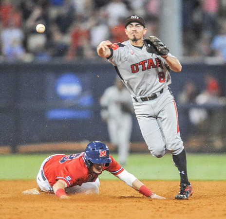 Utah shocks Ole Miss in ten innings, 6-5.