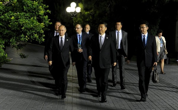 Vladimir Putin met with Chinese President Xi Jinping on the sidelines of the Shanghai Cooperation Organisation summit in Tashkent Uzbekistan on 23 June 2016