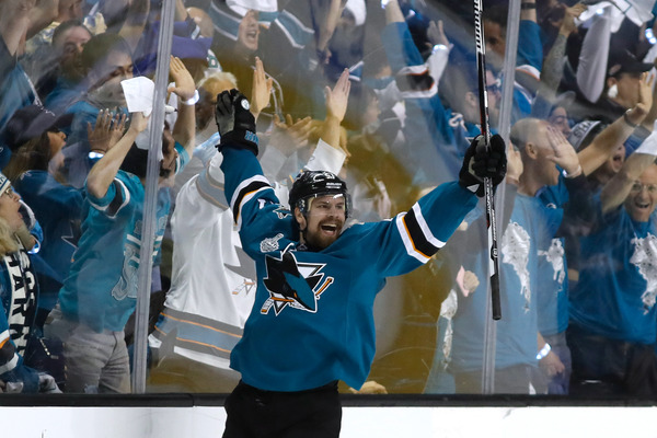 San Jose Sharks forward Joonas Donskoi scored the game-winner in OT of Game 3 of the Stanley Cup Final.		Christian Petersen  Getty Images