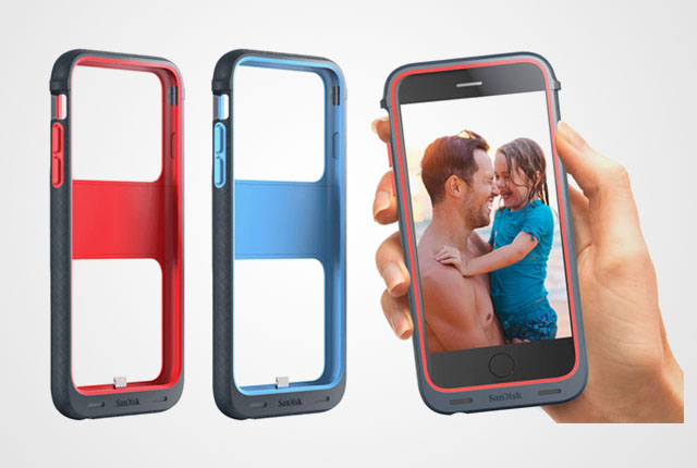 SanDisk's Memory Case puts a Lightning flash drive in a sleek iPhone case w/ optional battery pack