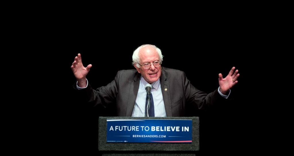 Democratic presidential candidate Sen. Bernie Sanders I-Vt. delivers his'Where We Go From Here speech Friday