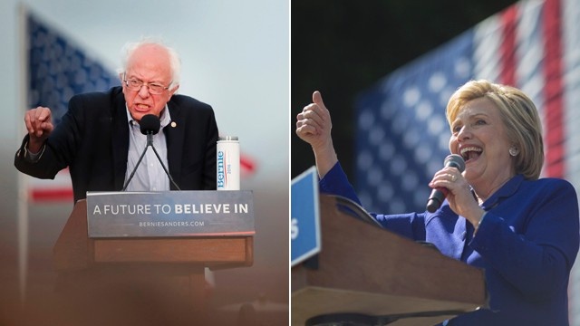 Bernie Sanders Hillary Clinton split