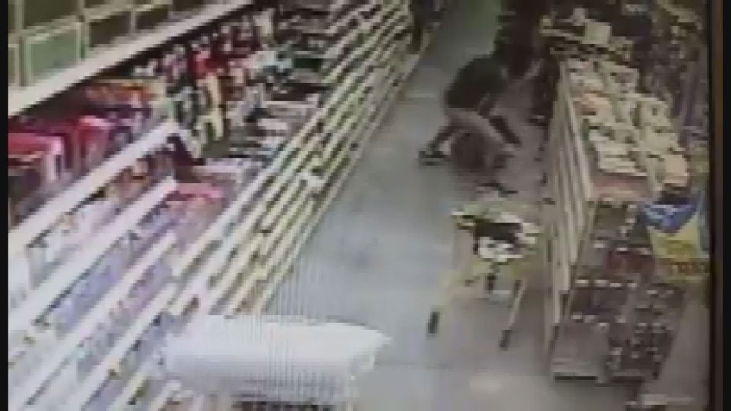 Screenshot from the surveillance video