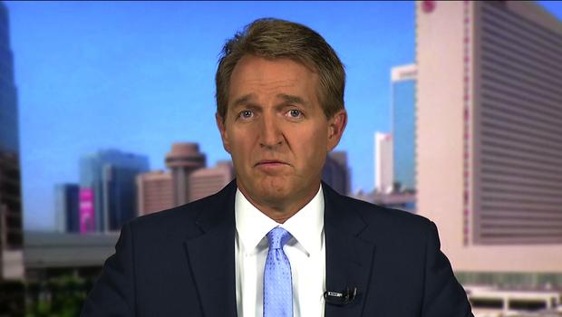 Sen. Jeff Flake R-Arizona talks with CBS'Face the Nation in an interview airing