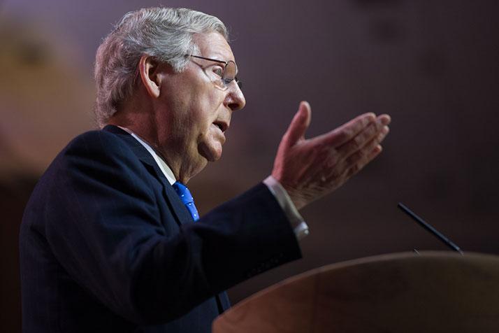 Senate Majority Leader Mitch McConnell. Image via Gage Skidmore