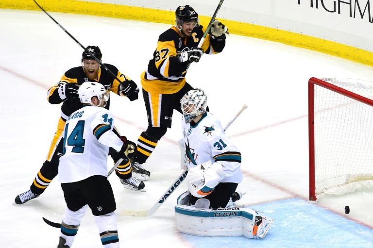 Getty  AFP  Matt Kincaid Conor Sheary's goal gave the Penguins a 2-0 lead in the best-of-seven series against the Sharks