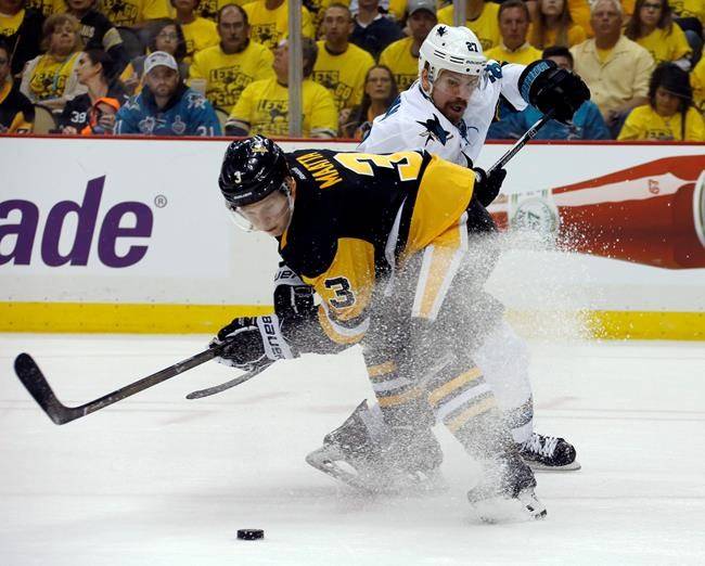 Bonino scores go-ahead goal, Penguins strike first in Game 1 victory over Sharks