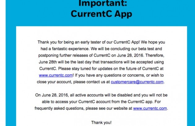 Apple Pay rival MCX ending CurrentC beta test, deactivating all user accounts