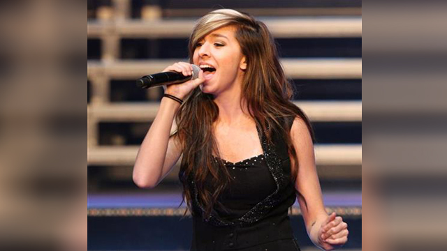 'The Voice Season 6 contestant Christina Grimmie performs as part of'The Voice Tour at Cobb Energy Centre in Atlanta. Florida authorities say'The Voice star Grimmie is in critical condition after being shot