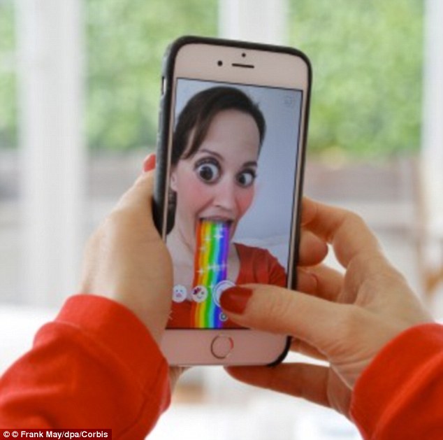 The app has gained popularity through its faceswap filters which enable users to superimpose a filter over their face for a modified selfie. Stock image