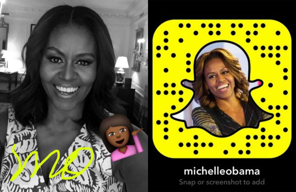 First Lady Michelle Obama Is Now On Snapchat