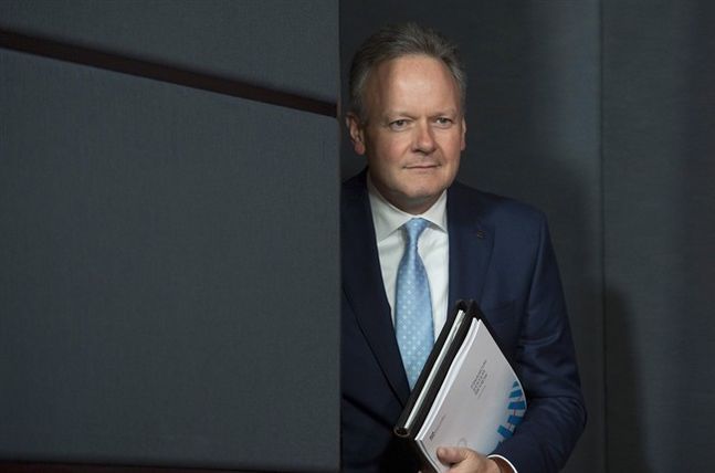 Bank of Canada Governor Stephen Poloz arrives for a news conference about the Financial System Review Thursday