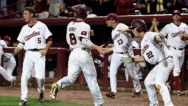 The Gamecocks scored 23 runs vs. Rhode Island the most runs they've scored in an NCAA tournament game