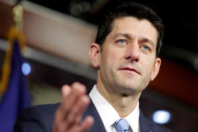 Speaker of the House Paul Ryan speaks during a news conference in Washington US