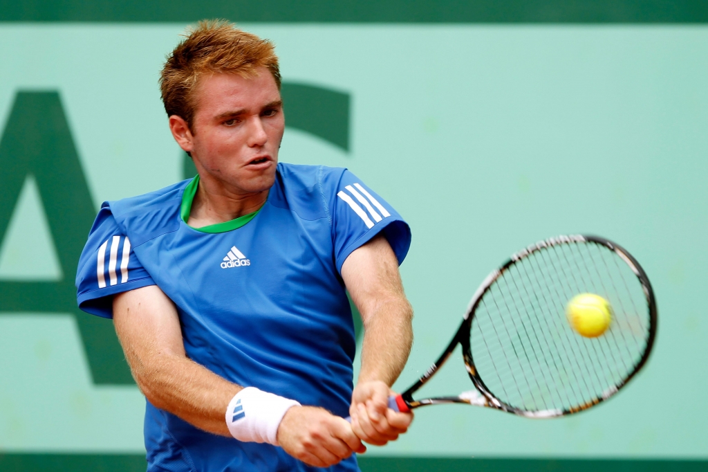 Bjorn Fratangelo Plum's Bjorn Fratangelo seen here in a boys singles match at Roland Garros in 2011 advanced to the second round of the main draw after a victory Monday at the French Open