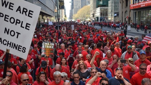 Striking Verizon workers and supporters held rallies throughout the country