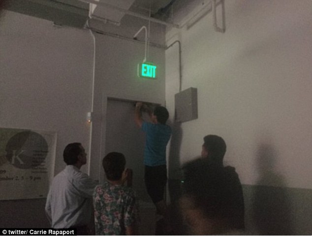 Students at UCLA had to improvise in order to keep the door closed during yesterday's fatal shooting