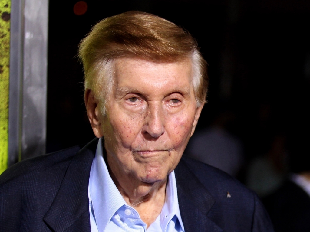 Sumner Redstone attends a film premiere in Los Angeles in 2012