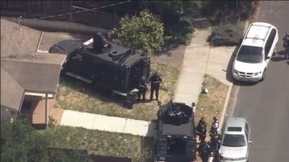 California suspect in standoff after allegedly shooting 2 officers