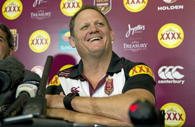 Queensland coach Kevin Walters smiles during the Queensland State of Origin team announcement in Brisbane Monday